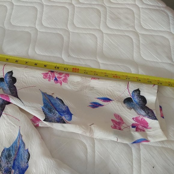 Vintage 80s white floral 2 piece dress jacket suit NWOT - Picture 12 of 15